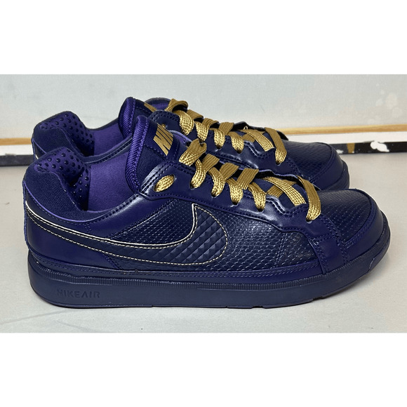 2011 Nike Air Troupe Low Imperial Purple w/ Gold Laces 324923-500 Very Race EUC - Picture 4 of 12